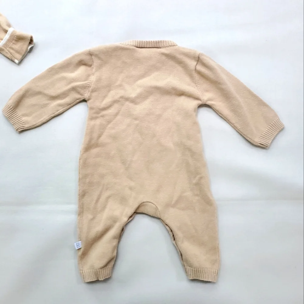 Elegant Baby Baby Layette Knit & Jumpsuit Set - Cotton Cashmere Sz 3 Months